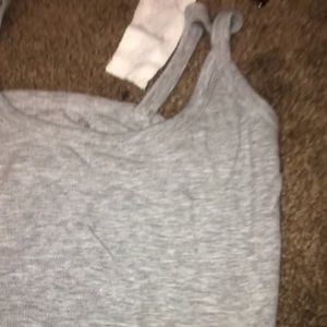 Grey cropped tank top